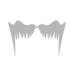 Monochrome illustrations set of different stylized wings for logos or labels design projects. Vector pictures set of line wings bird or angel