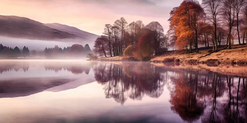 Foto auf Acrylglas Crystal clear morning reflections, Lakes District, England © Павел Озарчук
