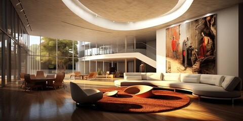 Interior of design architecture