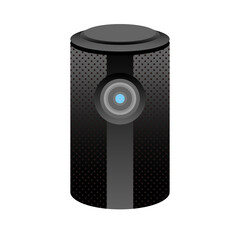 シンプルなイラスト_黒いプロジェクター,家庭用,業務用