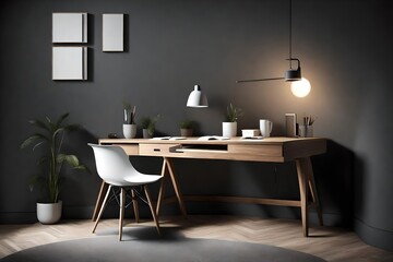 modern dining room with table