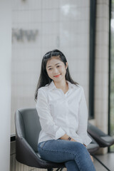 Portrait of a beautiful asian businesswoman in the office