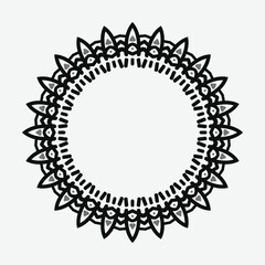 decorative round frame. Vector design elements.