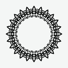 decorative round frame. Vector design elements.