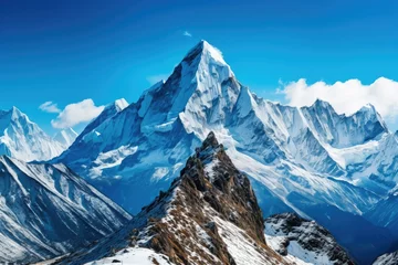 Crédence en verre imprimé Himalaya Himalayan Snow Peaks
