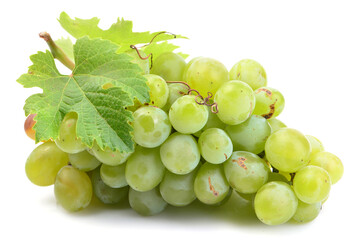 Grapes on a white background