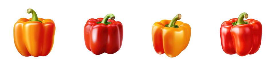 Bell Pepper clipart collection, vector, icons isolated on transparent background