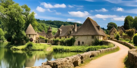 Fototapeta na wymiar Dordogne Village Serenity