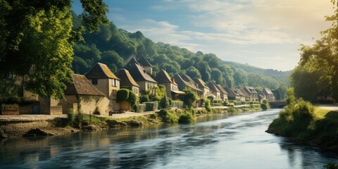 Fototapeta na wymiar Dordogne Village Serenity