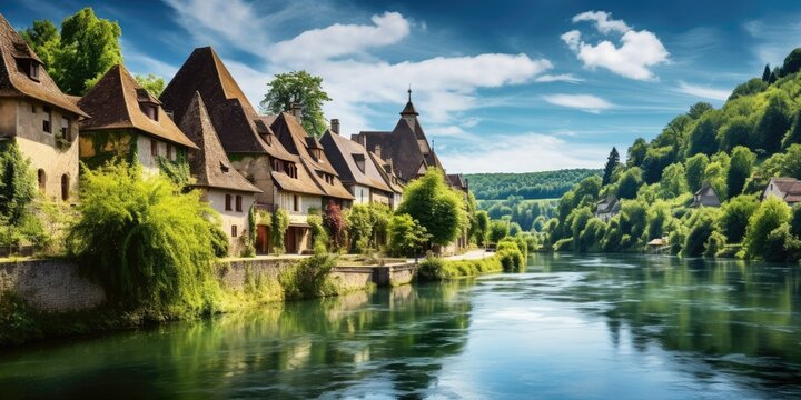 Fototapeta Dordogne Village Serenity