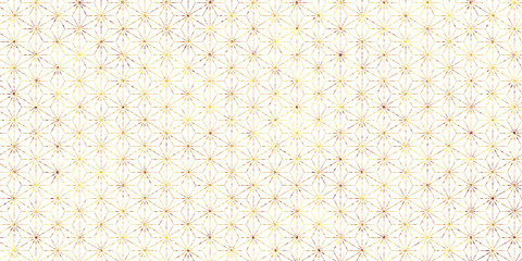 金色風の麻の葉文様のイラスト素材