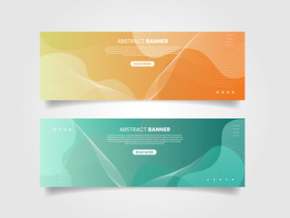Modern colorful gradient presentation banner