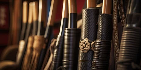 Zelfklevend Fotobehang Kendo Equipment Close-Up © mogamju