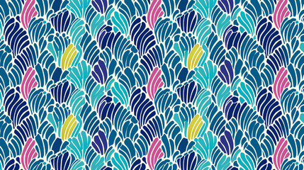 Fototapeta premium summer flower background, seamless fabric pattern,floral pattern, seamless floral
