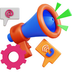 marketing automation 3d icon