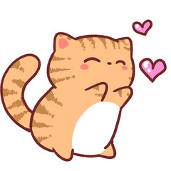 Ginger cat love you