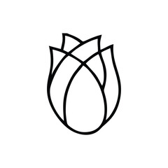 Isolated flower outline