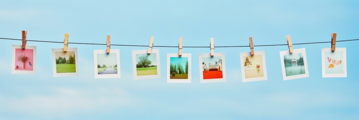 Photo of a palatine on a clothesline. Generative AI
