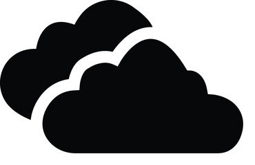 black Cloud icon in trendy flat style isolated on white background. Cloud web icon. Cloud symbol for your web site design, logo, app, UI. Cloud shapes design . Data technology icon .