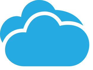 blue Cloud icon in trendy flat style isolated on white background. Cloud web icon. Cloud symbol for your web site design, logo, app, UI. Cloud shapes design . Data technology icon .
