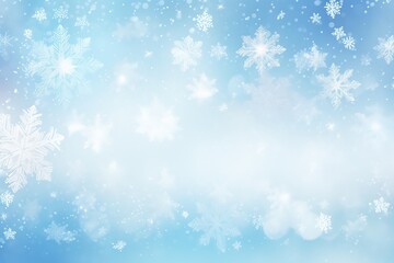 Obraz na płótnie Canvas Snowflakes Background. Magical heavy snow flakes backdrop. Snowstorm ice particles. Generative Ai.