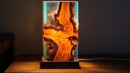 Awesome epoxy resin lamp that the evening feeling even more special. Generative AI Technology 