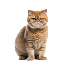 Obraz premium Chat Exotic Shorthair en transparence, sans background