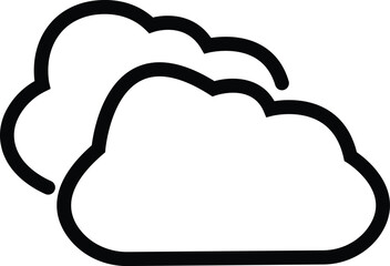 line Cloud icon in trendy flat style isolated on white background. Cloud web icon. Cloud symbol for your web site design, logo, app, UI. Cloud shapes design . Data technology icon.