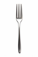 Fork with long handle on white background with clipping for the end.