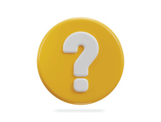 3d question mark icon vector illustration