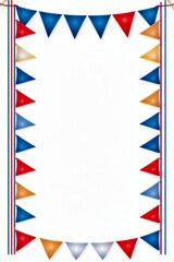 Red, white, and blue frame with red, white, and blue border.