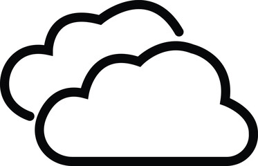 line Cloud icon in trendy flat style isolated on white background. Cloud web icon. Cloud symbol for your web site design, logo, app, UI. Cloud shapes design . Data technology icon.