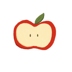 red apple isolated on white