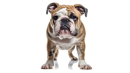 Obraz premium Chien Bouledog anglais en transparence, sans background