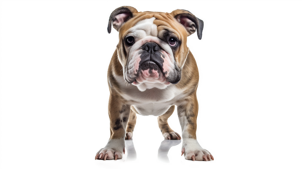 Chien Bouledog anglais en transparence, sans background