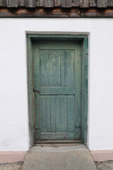 an old wooden entrance door