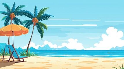 Obraz premium Design template for beach