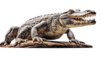 Naklejka premium Crocodile en transparence, sans background