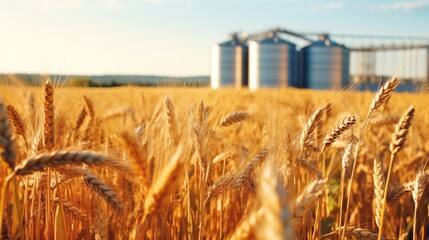 Wheat field. Generative AI