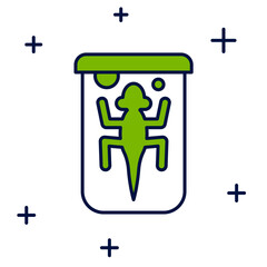 Filled outline Experimental animal icon isolated on white background. Vector