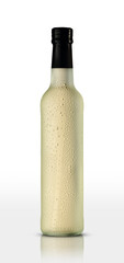 glass bottle with apple cider vinegar