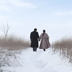 couple in winter