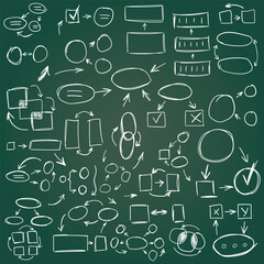 Balloon icon in hand drawn style. Round shaped handmade doodle vector illustration on isolated background. Frames sign business concept.