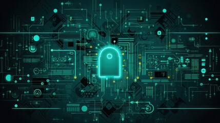Fototapeta premium Concept of cybersecurity