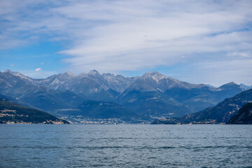 Picturesque mountains and nature on Lake Como in Italy