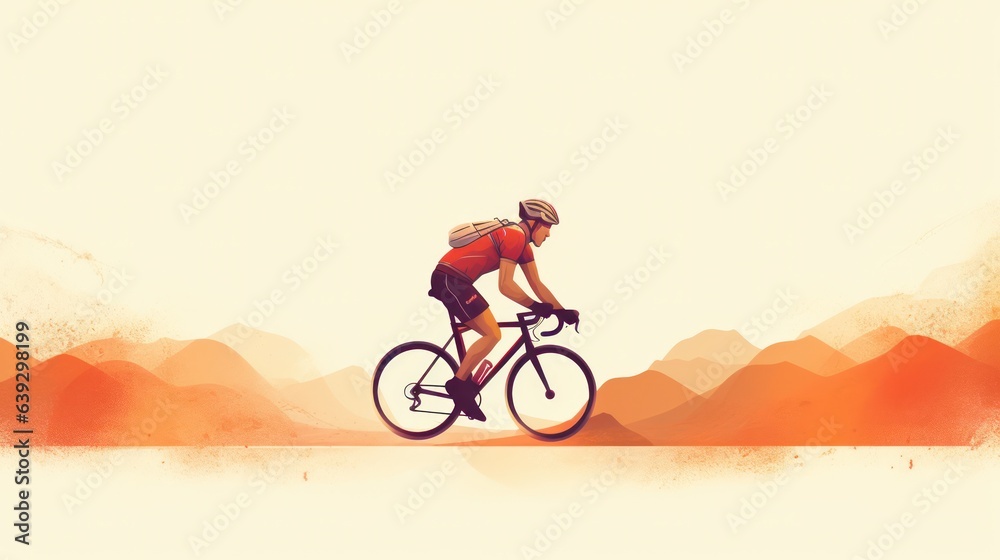 Wall mural Design template for cycling