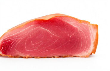 Smoked ham isolated on a white background.