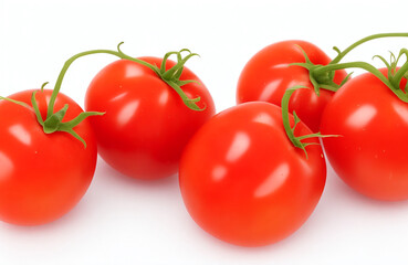 Tomatos isolated on white and transparent background,
