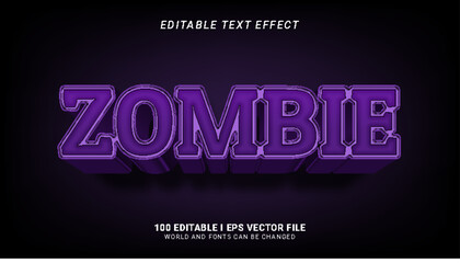 zombie editable text effect