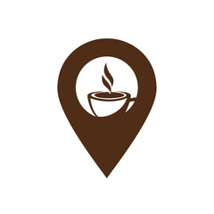 Cafe map pointer icon vector